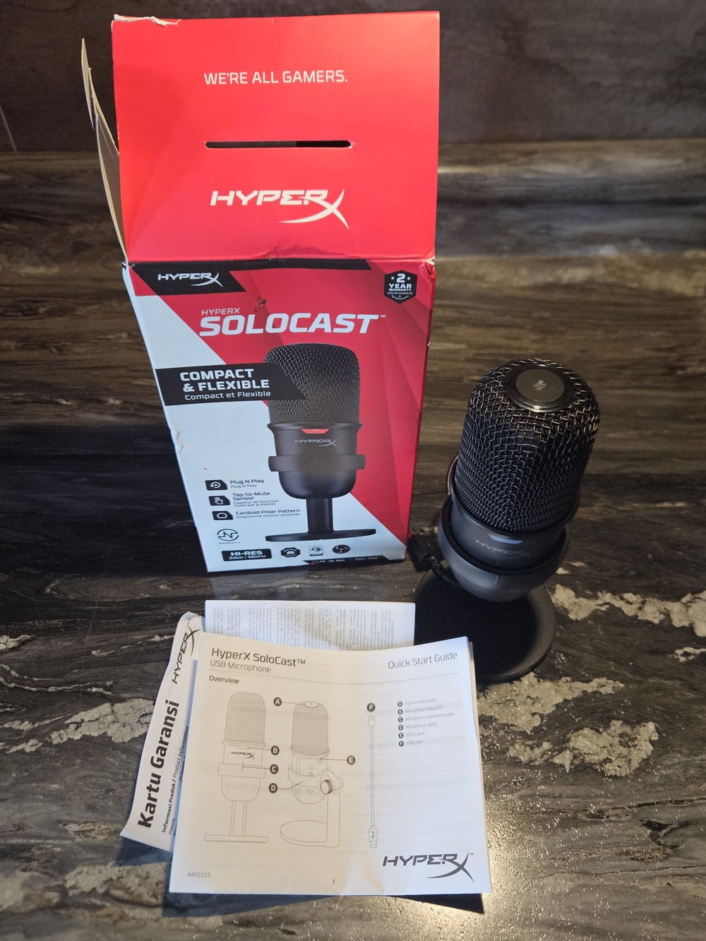 HyperX SoloCast Compact USB Microphone - Black